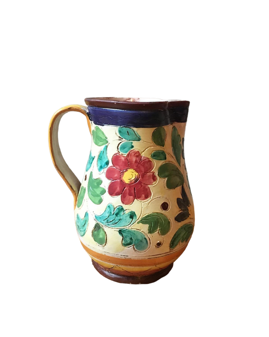 Floral Porcelain  Pitcher